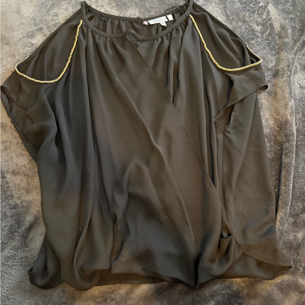 Black Cold Shoulder Blouse